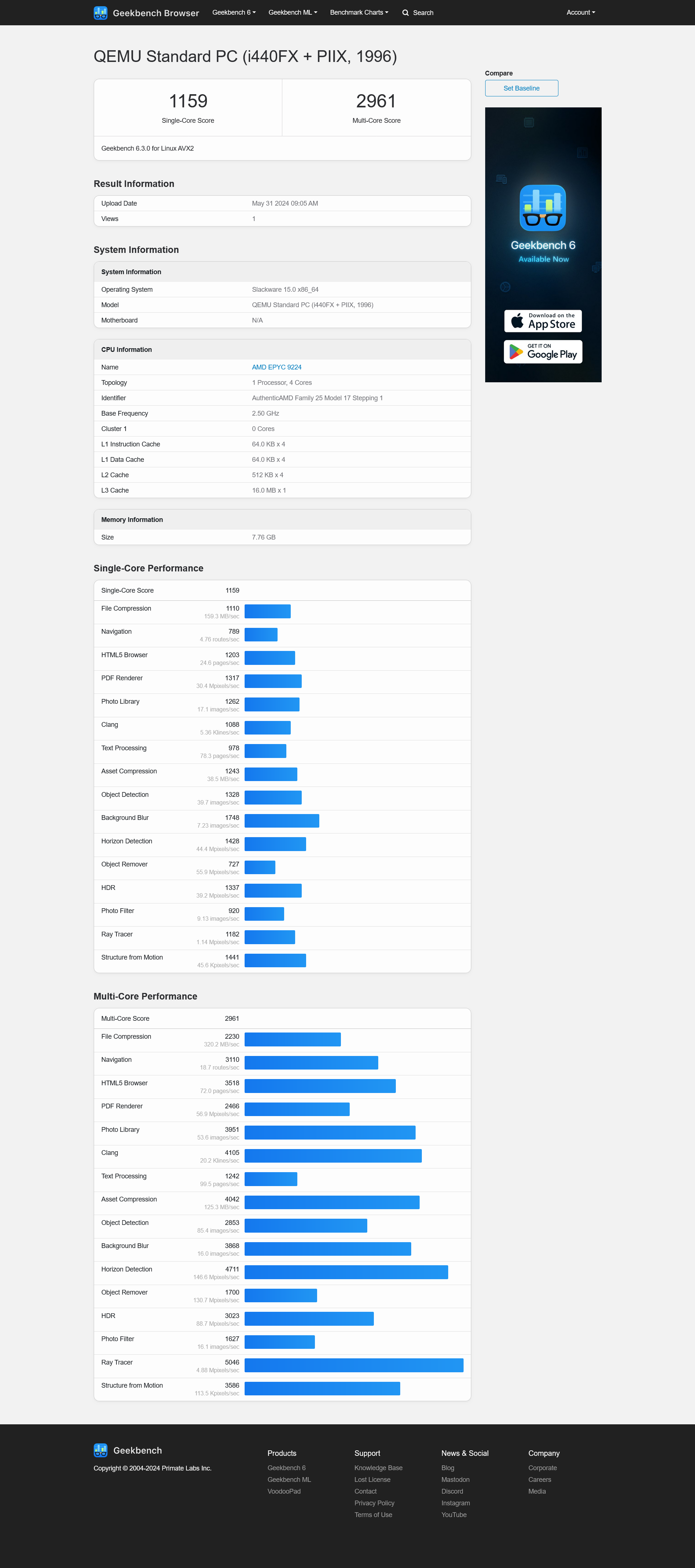 Geekbench Screenshot